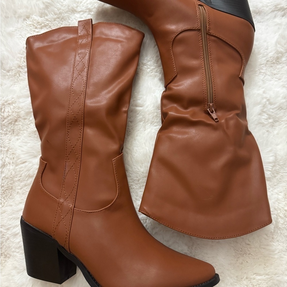 Brown Leather Women's Boots